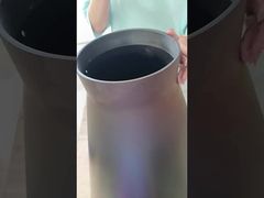 Table ronde en verre art cheminée tournante