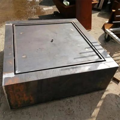 800mm Powder Coated Metal Square Garden Fountains Steel