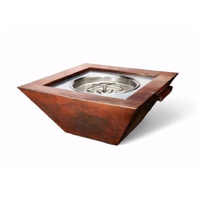 Corten Steel Gas Fire Water Bowl Water Features Swimming Pool