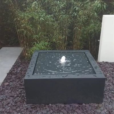 800mm Powder Coated Metal Square Garden Fountains Steel