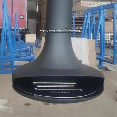 Large 1200mm diameter round carbon steel suspended real fire stove heating fireplace rotated wood burner