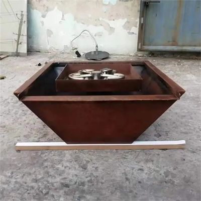 Corten Steel Gas Fire Water Bowl Water Features Swimming Pool