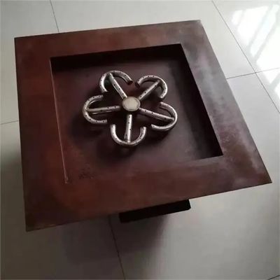 Corten Steel Gas Fire Water Bowl Water Features Swimming Pool