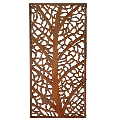 Steel Privacy Screen Panel Garden And Home Metal Wall Art Rusty Corten